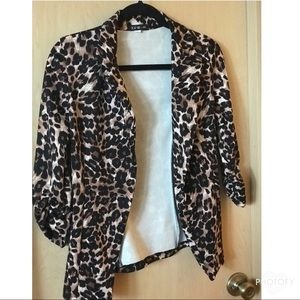 Leopard print blazer
